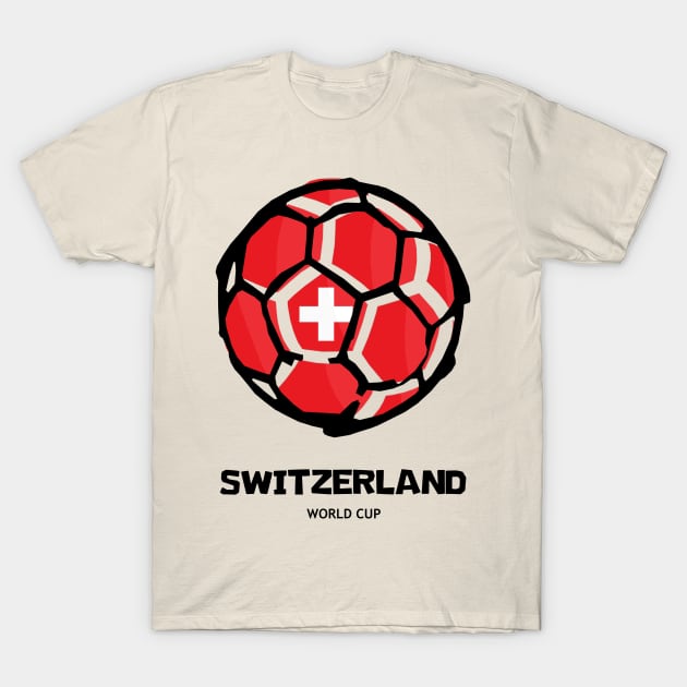 Switzerland Football Country Flag T-Shirt by KewaleeTee